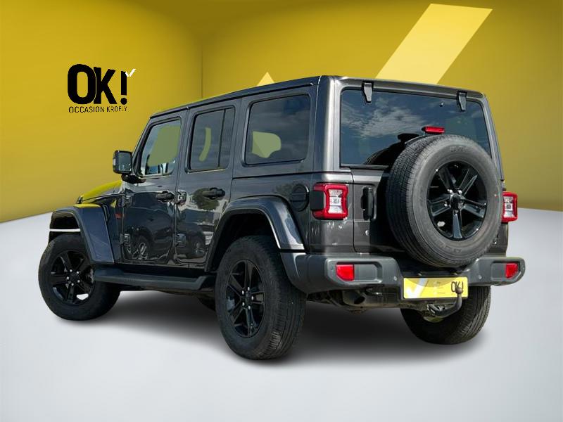 Image Jeep WRANGLER 2.2 CRDI 200 Unlimited Sahara BVA 8 GPS Carplay Clim bi-zone Caméra Siège cuir Attelage Gtie 1 an