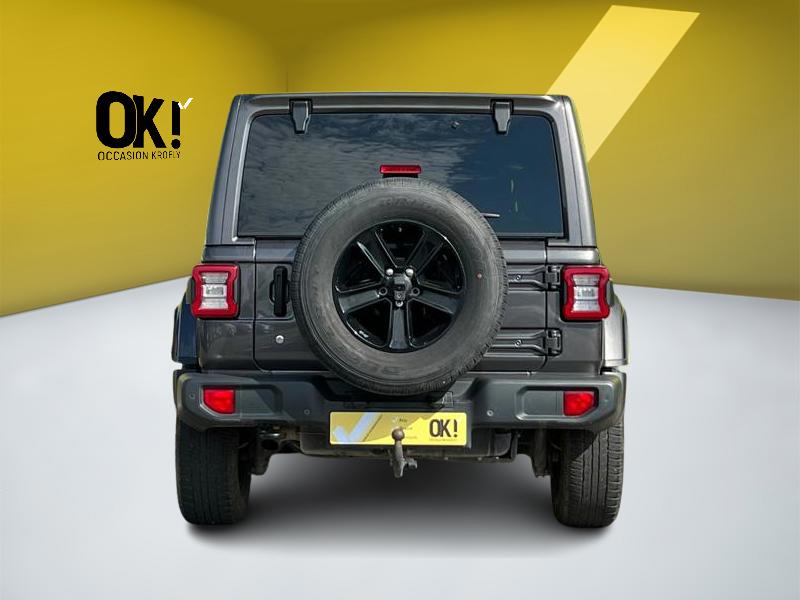 Image Jeep WRANGLER 2.2 CRDI 200 Unlimited Sahara BVA 8 GPS Carplay Clim bi-zone Caméra Siège cuir Attelage Gtie 1 an