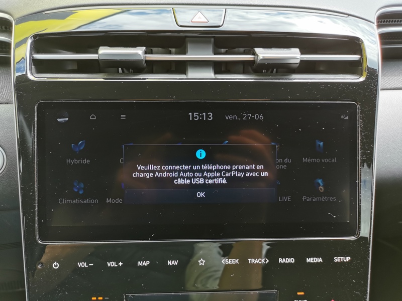 Image Hyundai TUCSON Creative Hybrid 2WD 1.6 T-GDI 230 ch BVA6 Siège chauffant Gps Bluetooth Caméra Clim Bi-zone 