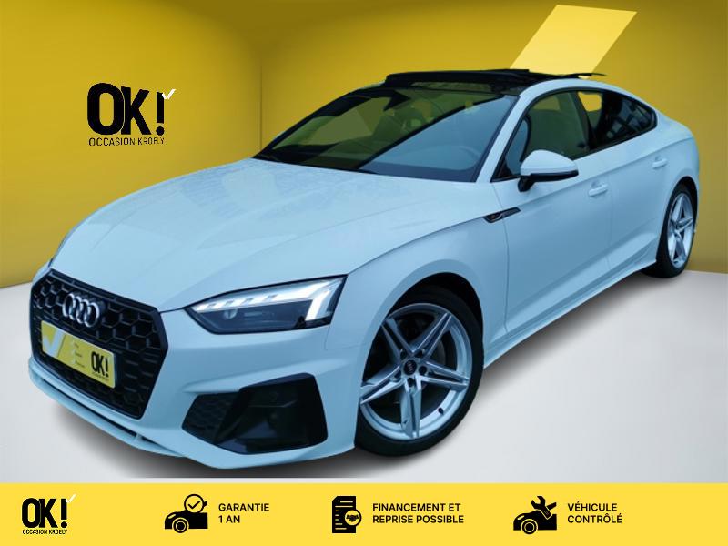 Photo Audi 㕁匠潰瑲慢正⠠㕆⥆ㄨ⸰〲㤱㸭) 40 TDI S line 204 ch S-tronic7 Siège chauffant Caméra Toit ouvrant Clim Bi-zone Coffre électrique 