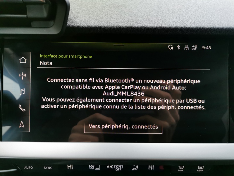 Image Audi A3 SPORTBACK 35 TFSI Design Luxe 150 ch S-tronic7 Mild-Hybrid Régulateur/Limiteur Caméra Bluetooth Gps Clim Bi-zo