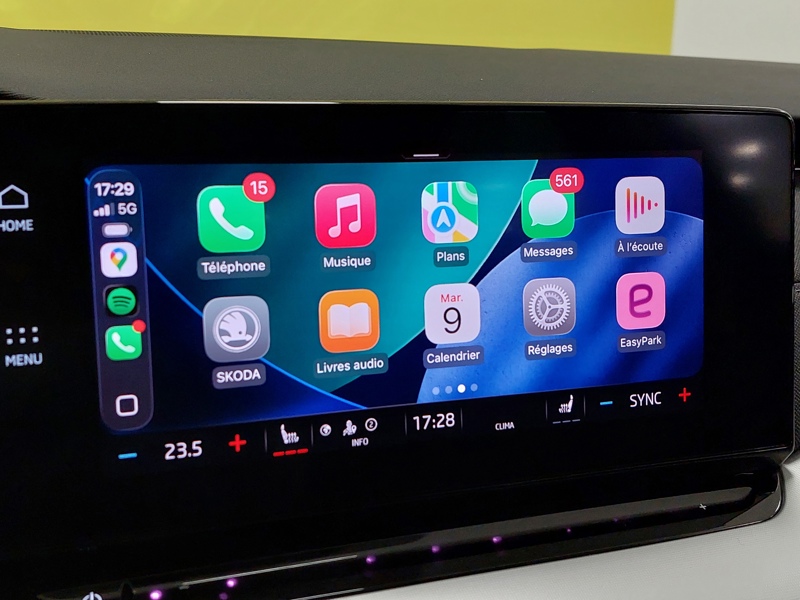 Image Skoda OCTAVIA BERLINE 1.0 TSI 110 Style DSG7 Full leds GPS Caméra Carplay Sièges chauffants 1ère main ACC Clim auto Gtie 1